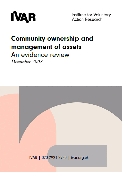 Front cover image for community ownership and management of assets