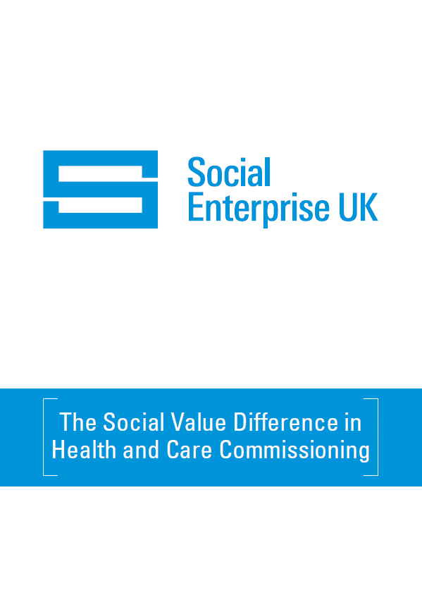 Front cover image social value difference in health and care commissioning