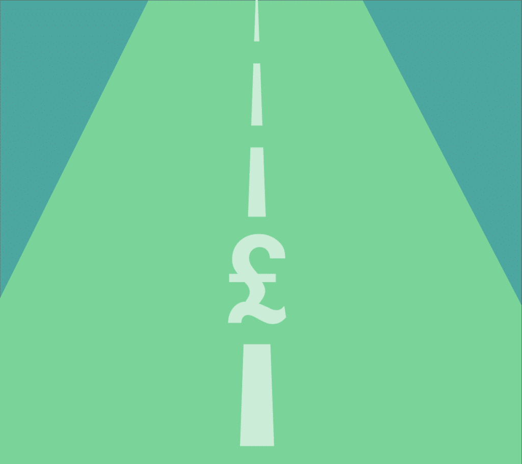 Image of a road with a pound sign