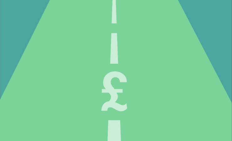 Image of a road with a pound sign
