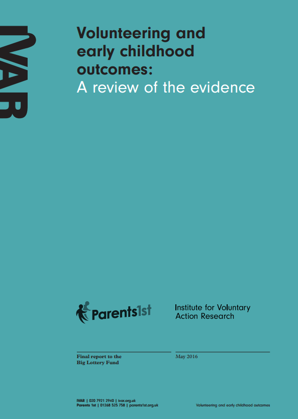 front cover image volunteering and early childhood outcomes