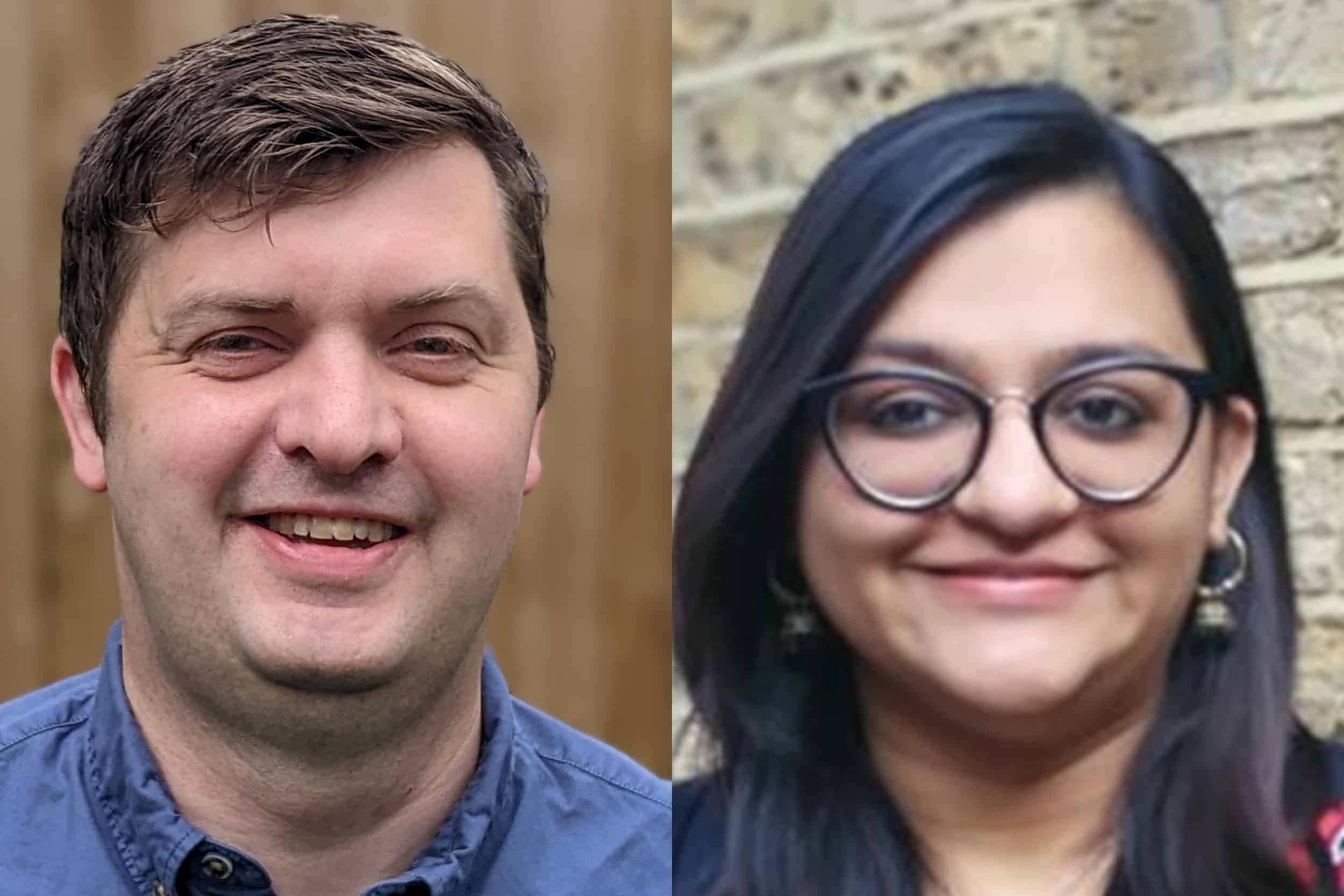 Profile pictures of Dan Chapman and Sonakshi Anand.